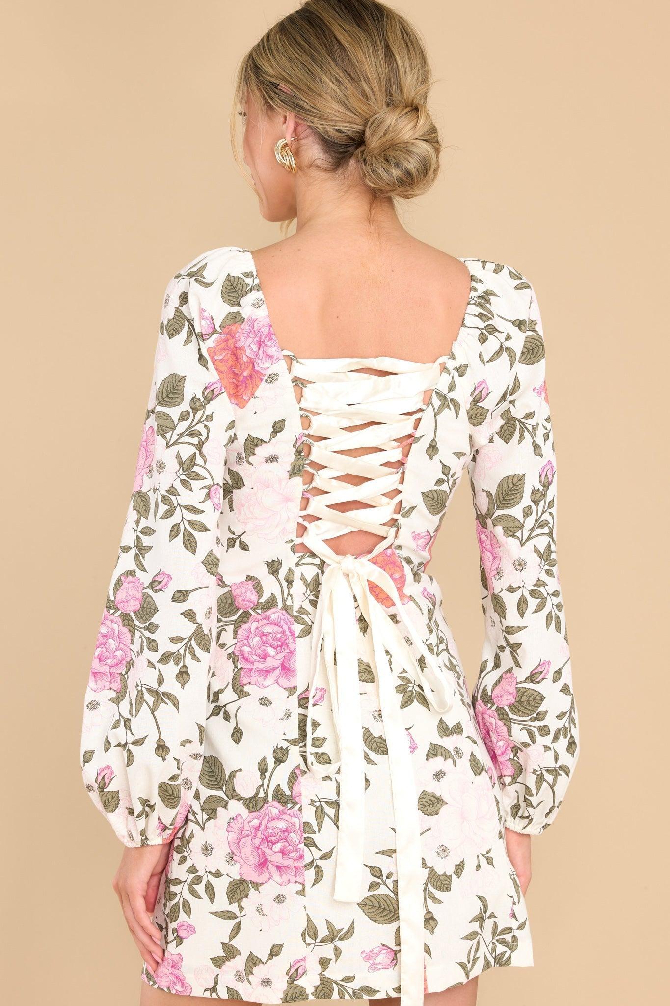 Aura A Fine Day Ivory Floral Dress Product Image