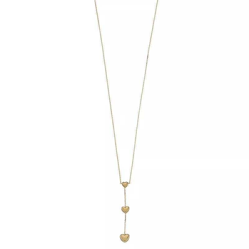 Saks Fifth Avenue Womens 14K Yellow Gold Heart Y-Drop Chain Necklace Product Image