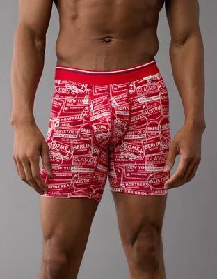 AEO Men's Passport Stamps 6" Ultra Soft Boxer Brief Product Image