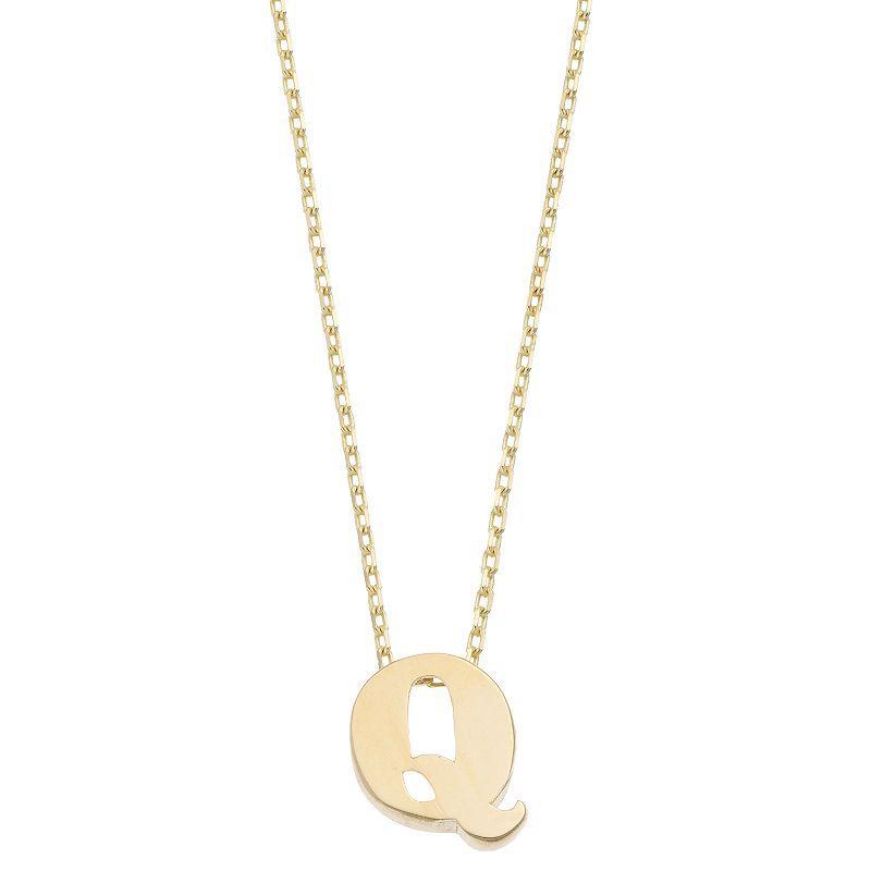 Au Naturale 14k Gold Initial Pendant Necklace, Womens Product Image