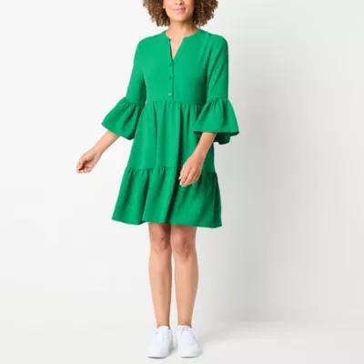 Be by CHETTA B Womens 3/4 Sleeve Babydoll Dress product image