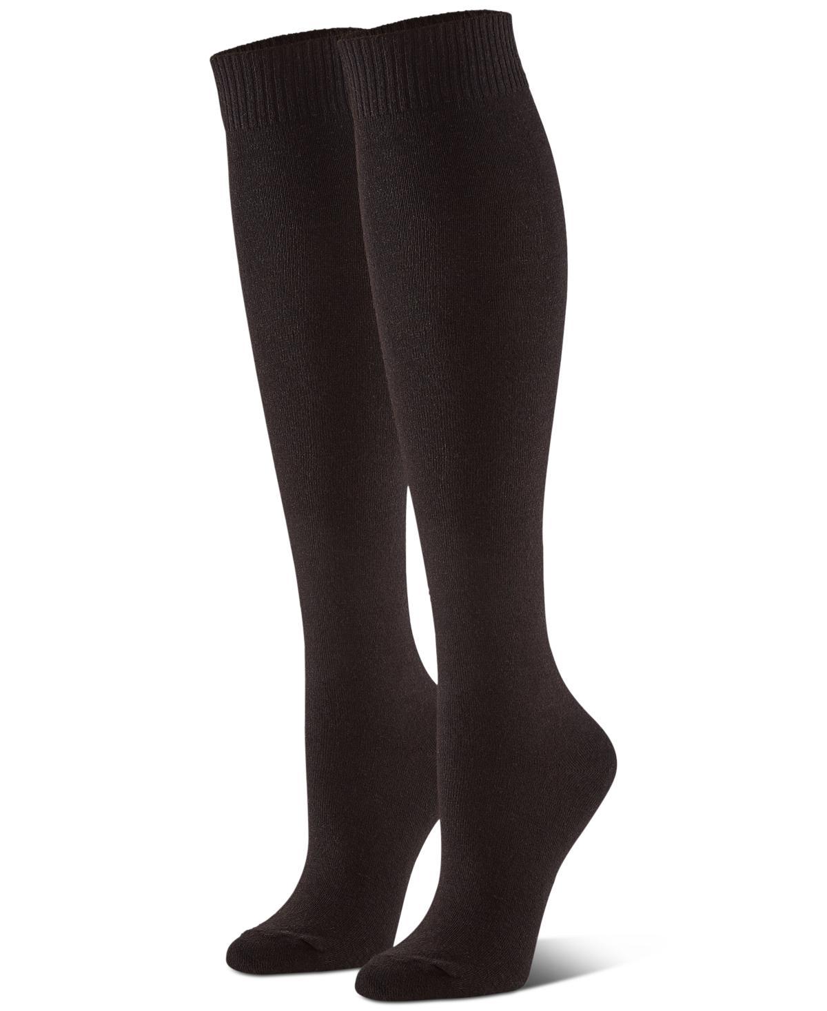 HUE Flat Knit Knee Socks 3 Pack Product Image