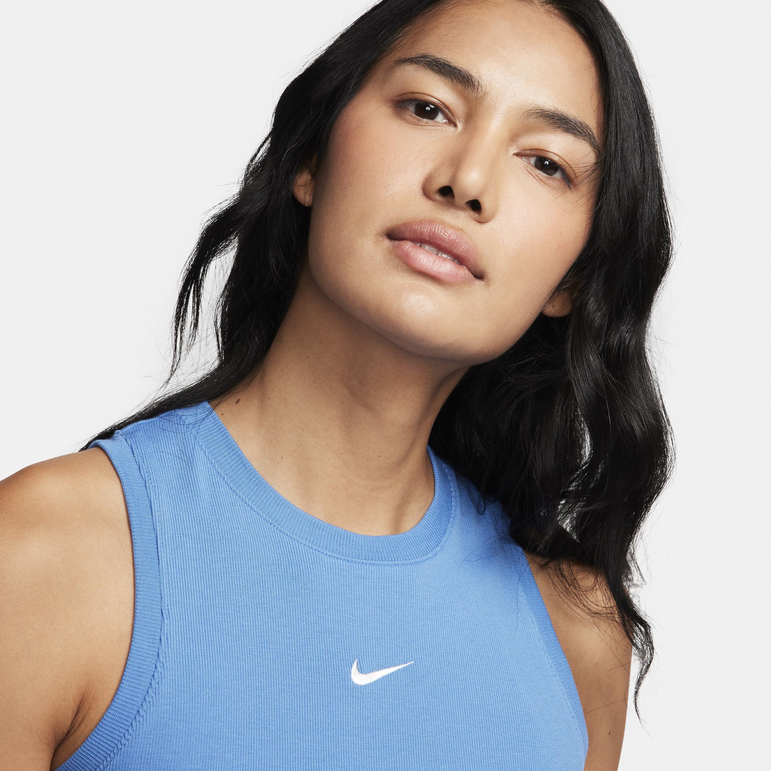 Women's Nike Sportswear Chill Knit Tight Cropped Mini-Rib Tank Top Product Image