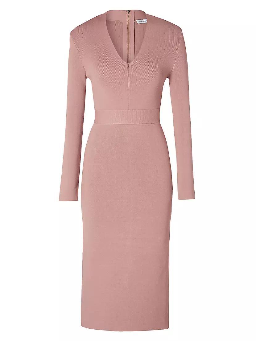 Belted Long-Sleeve Midi-Dress product image