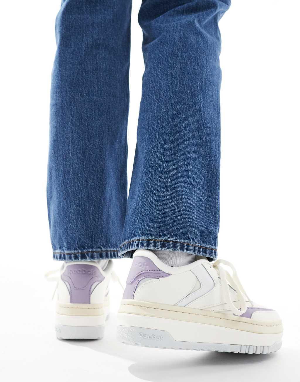 Reebok Club C Extra sneakers in white and lilac Product Image