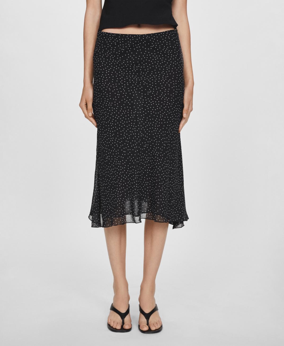 Mango Womens Polka Dots Midi Skirt product image