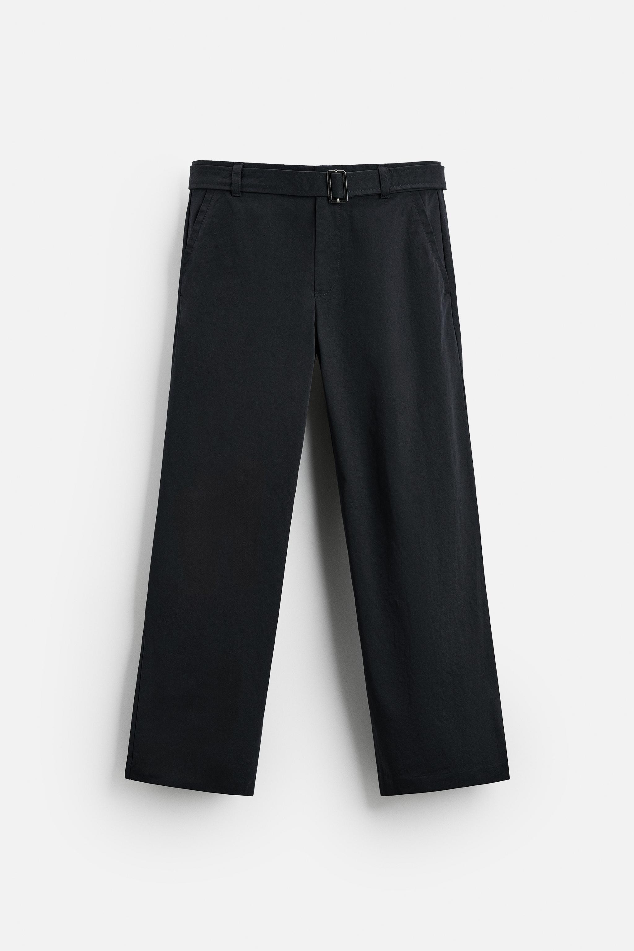 BELTED WIDE FIT PANTS Product Image