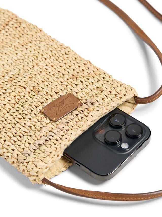 Raffia Phone Bag - Natural Female Product Image