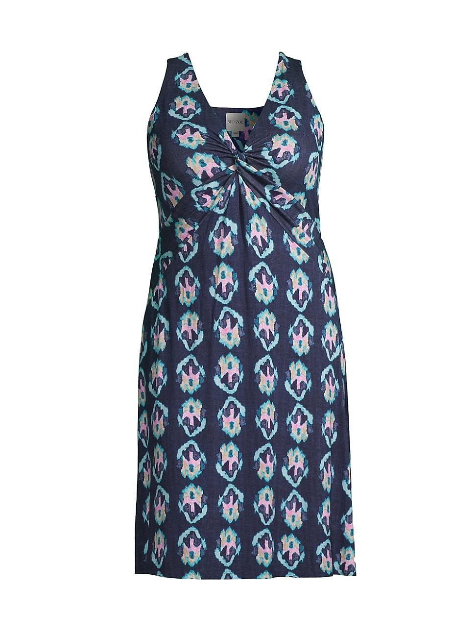 Womens Ocean Batik Geometric Midi Dress Product Image