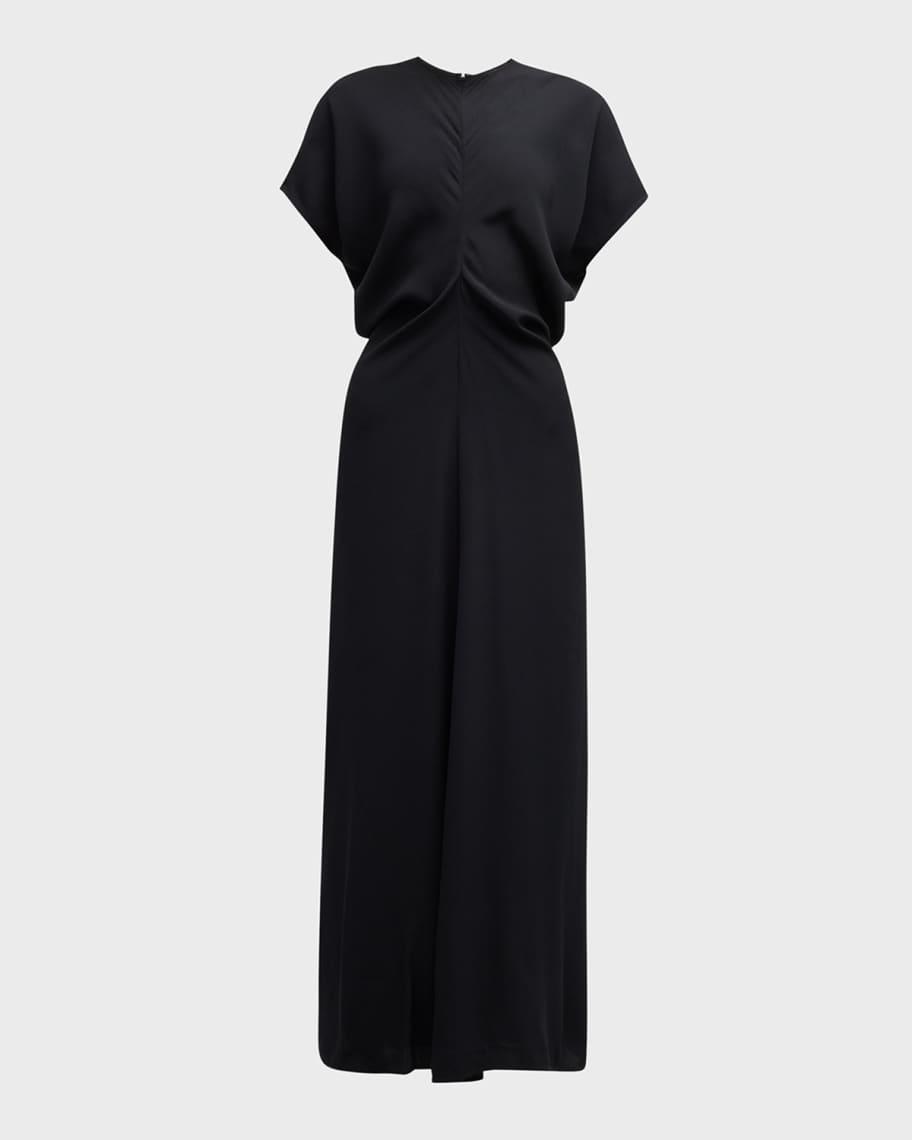 Satin Maxi Dress with Slouch Waist Detail Product Image