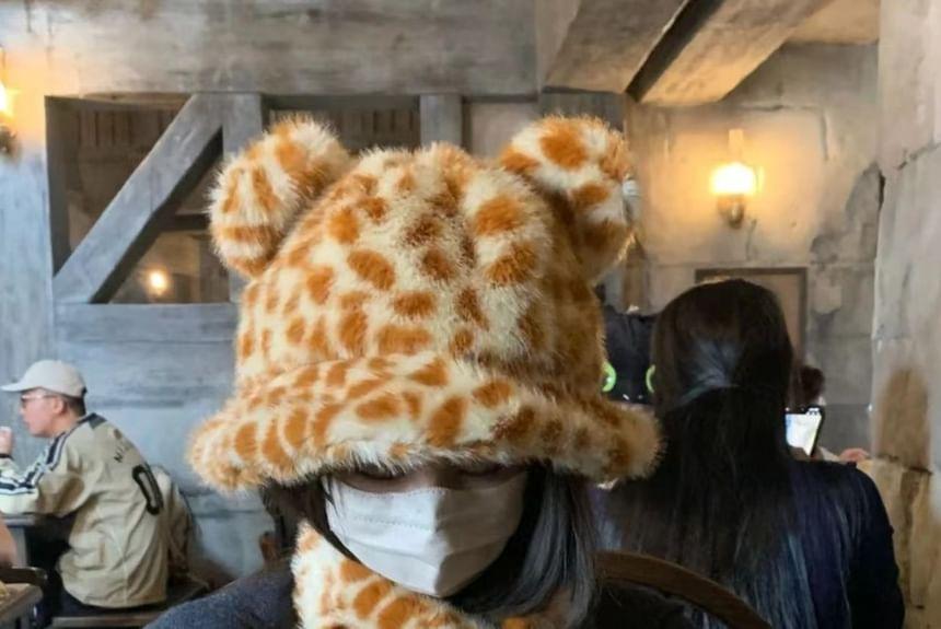 Bear Ear Knit Bucket Hat / Scarf / Set Product Image