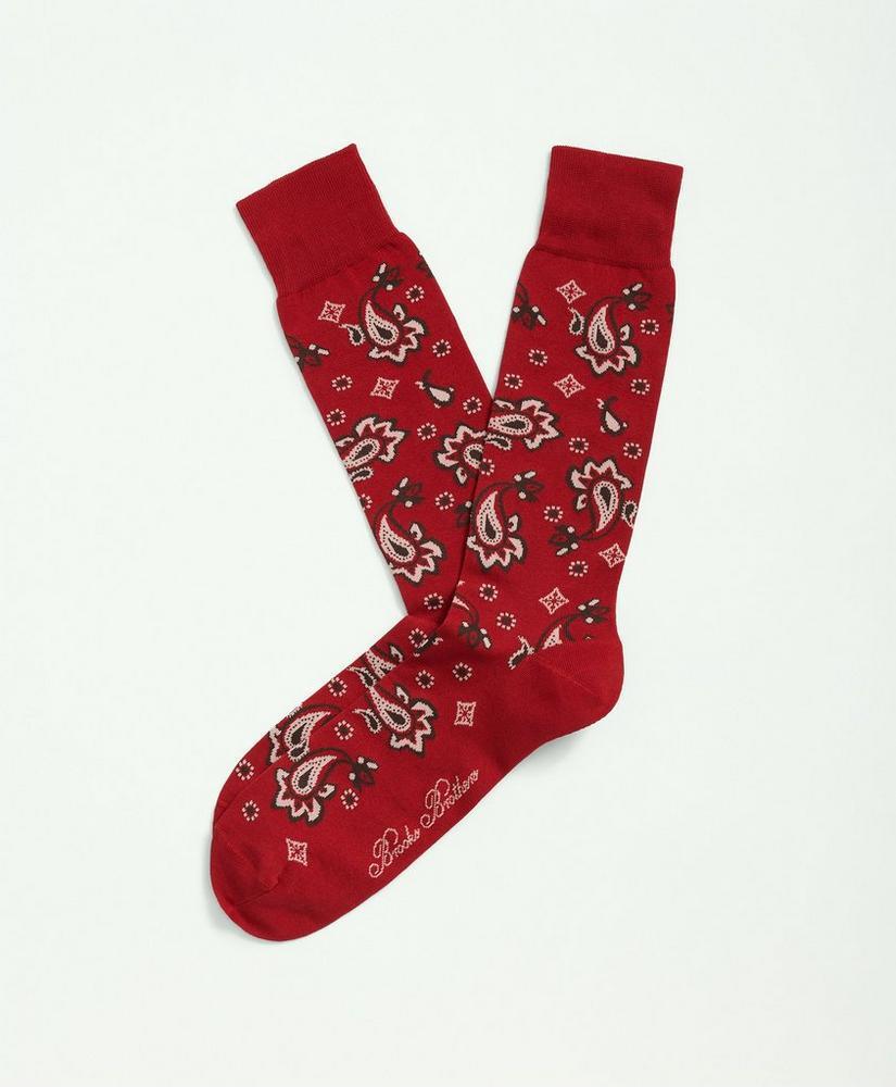 Cotton Blend Paisley Socks Product Image