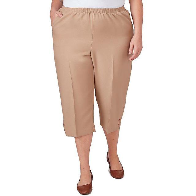 Plus Size Alfred Dunner Stretch Waist Accord Capri Pants, Womens Product Image