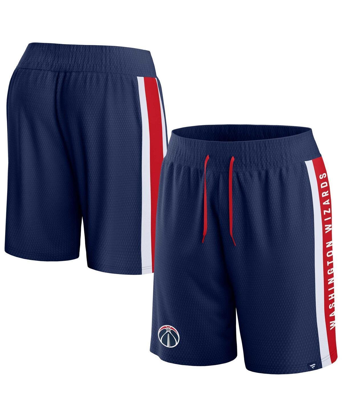 Mens Fanatics Branded Navy Washington Wizards Referee Iconic Mesh Shorts Wiz Blue Product Image