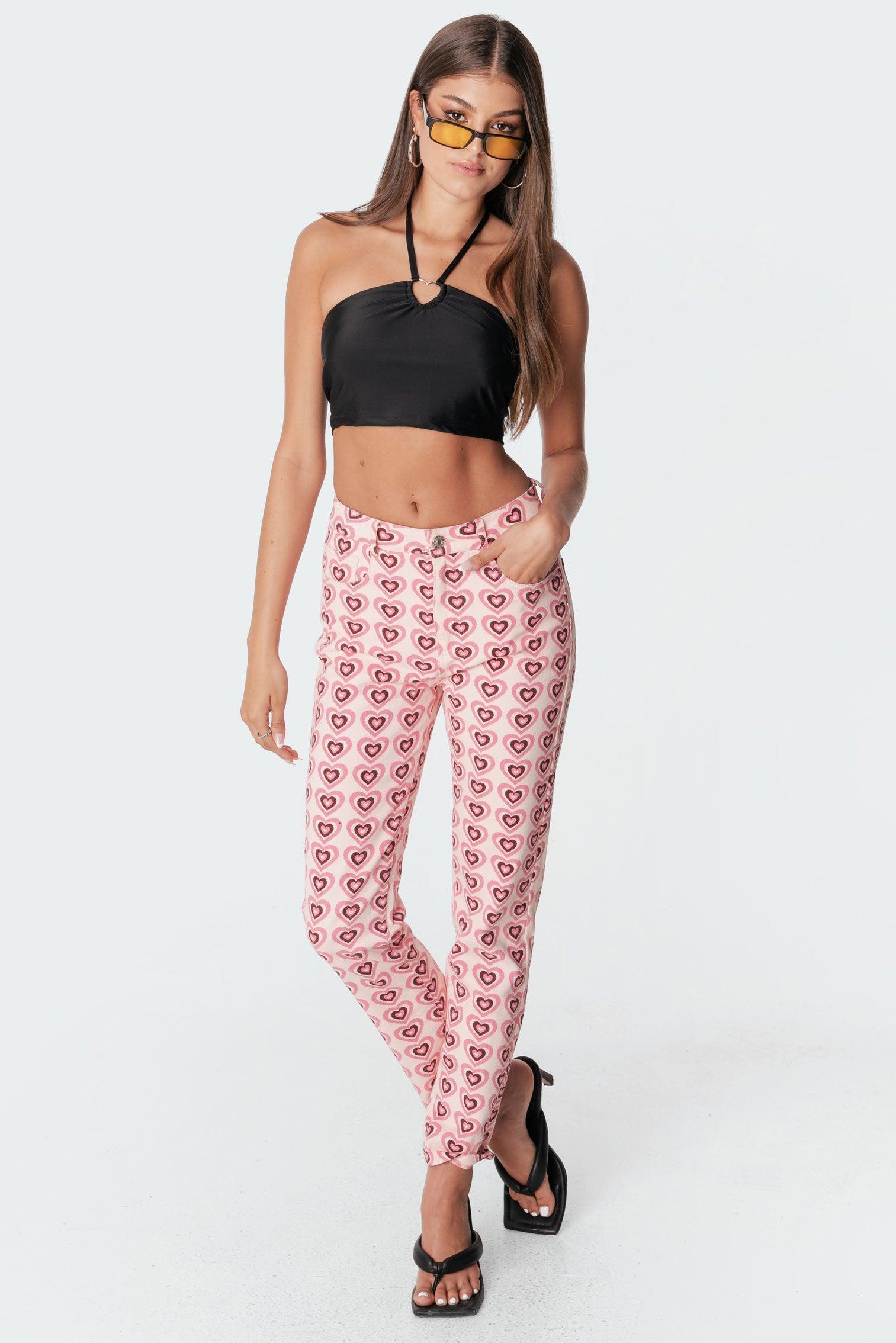 Sianna Heart Halter Crop Top Product Image