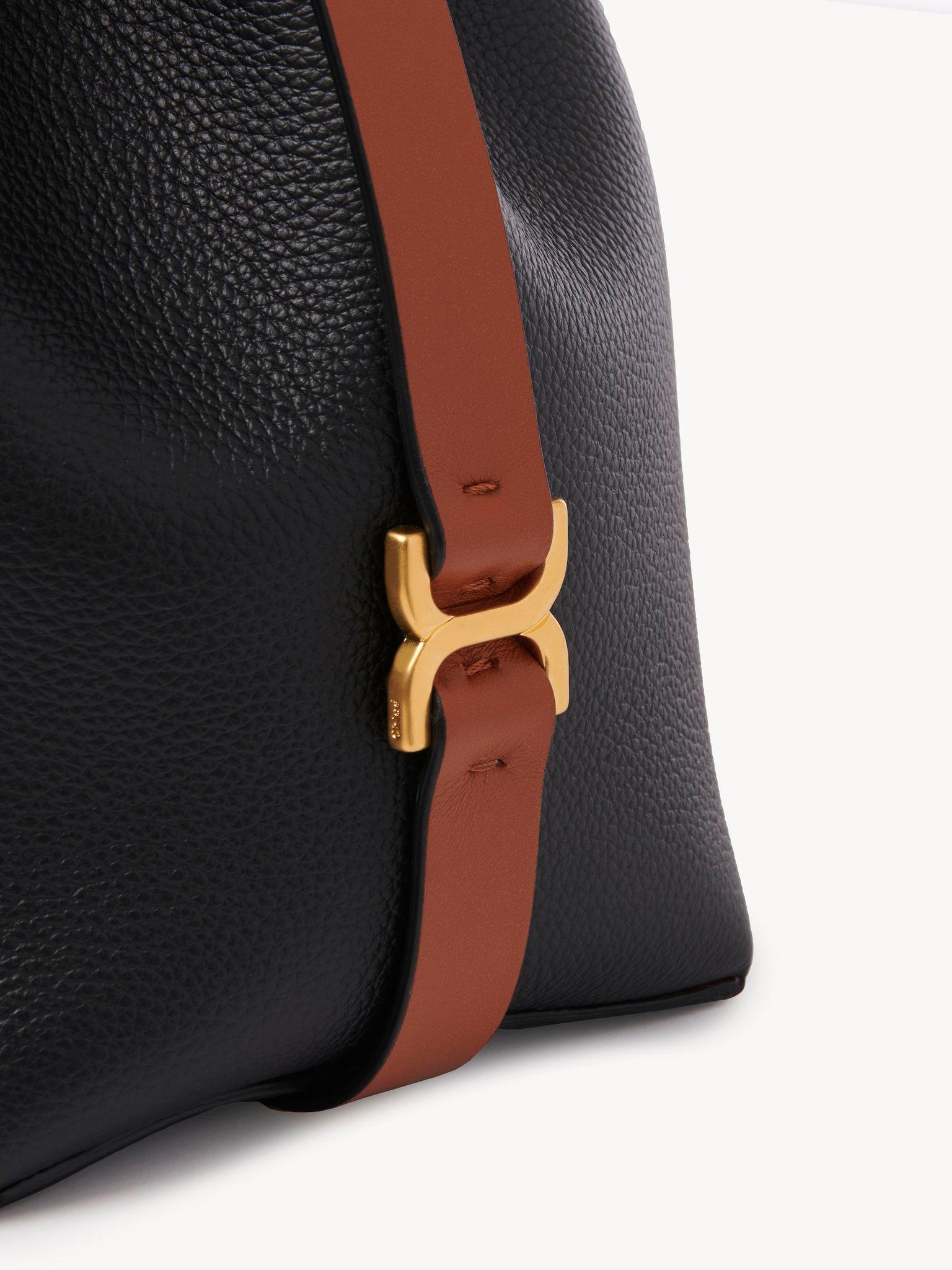 Marcie bucket bag in grained leather Product Image