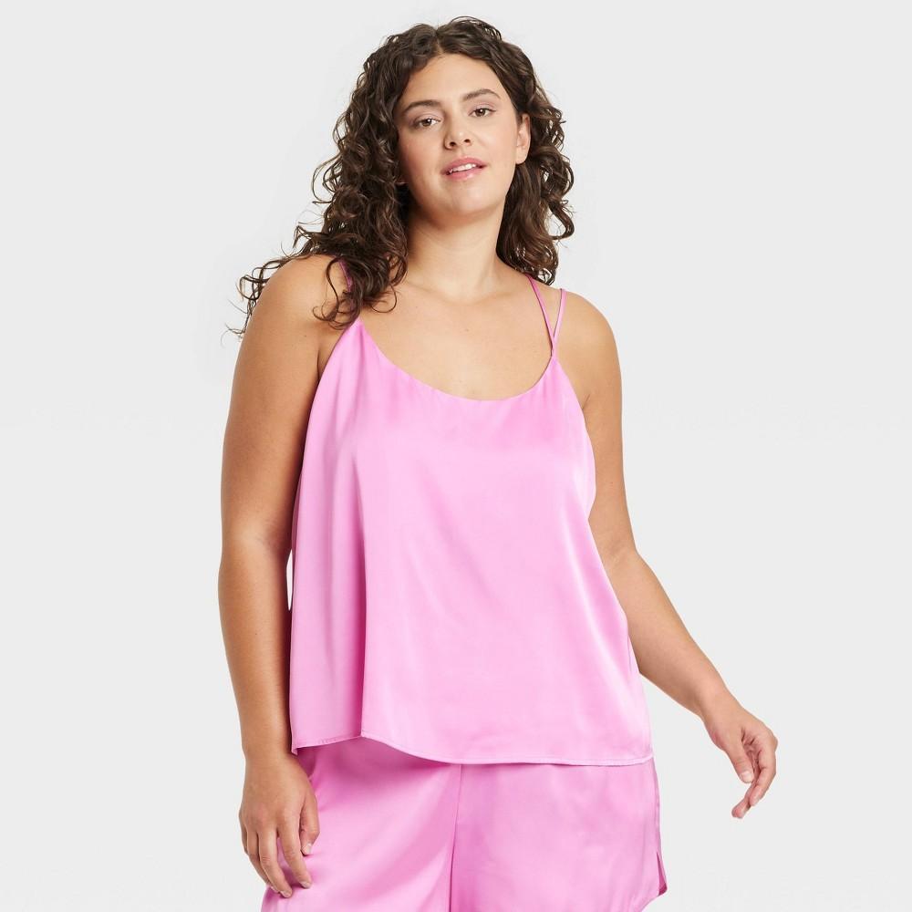 Womens Satin Pajama Cami Top - Auden 3X Product Image