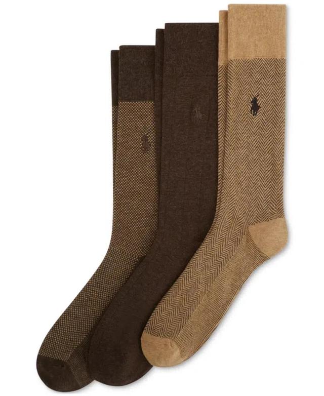 Assorted 3-pack Classic Gents Dress Socks In Beige Product Image