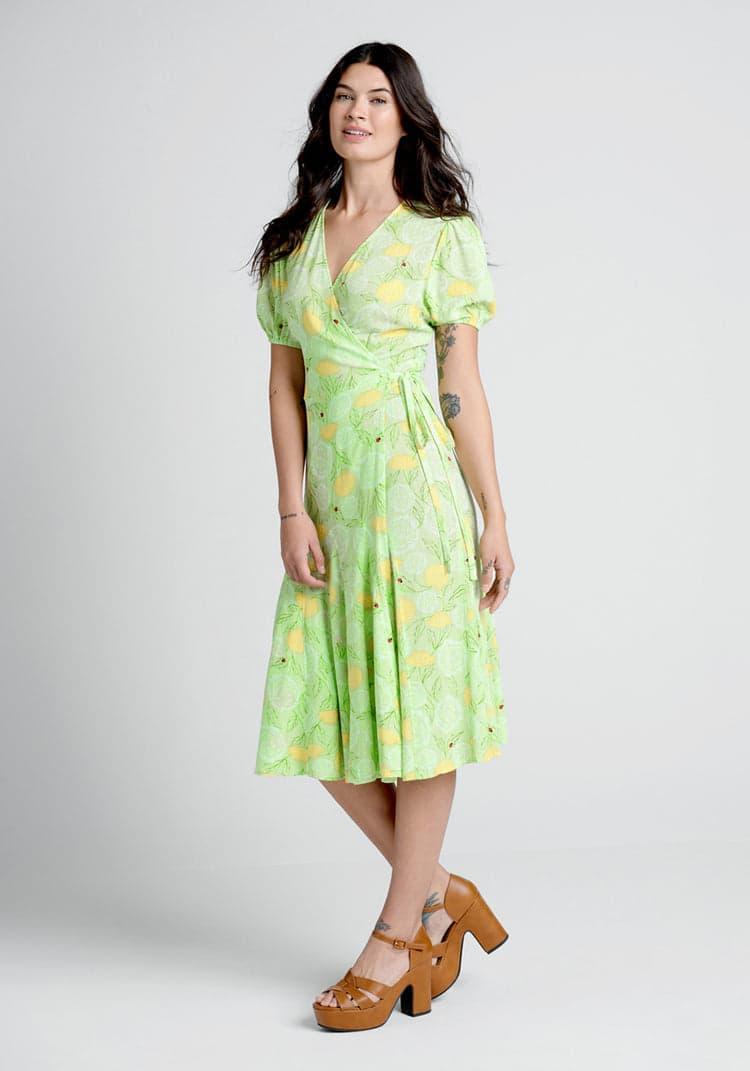 Let the Sun Shine Wrap Dress Product Image