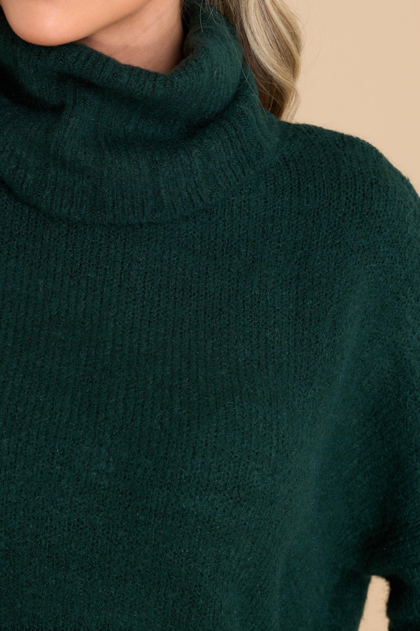 Fable Say Anything Hunter Green Sweater Product Image