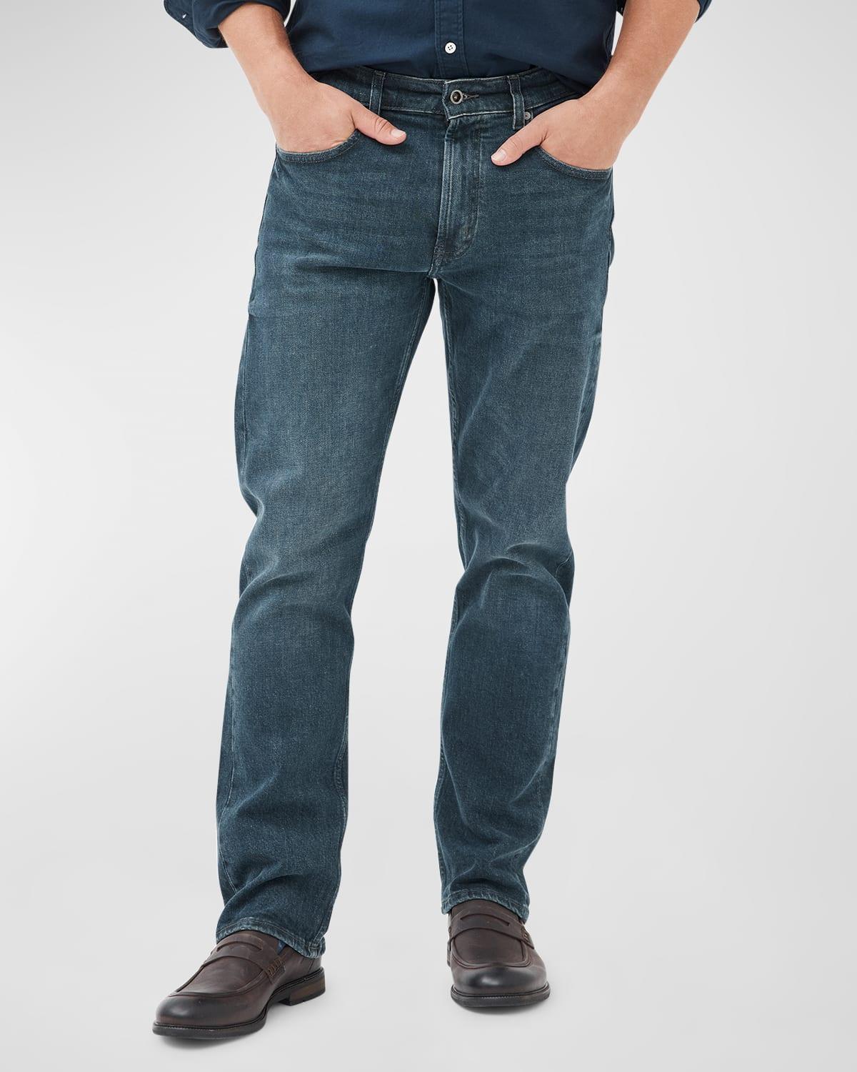 Mens Winton Straight Leg Stonewash Denim Jeans Product Image