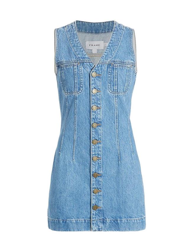 Womens Denim Trucker Minidress Product Image