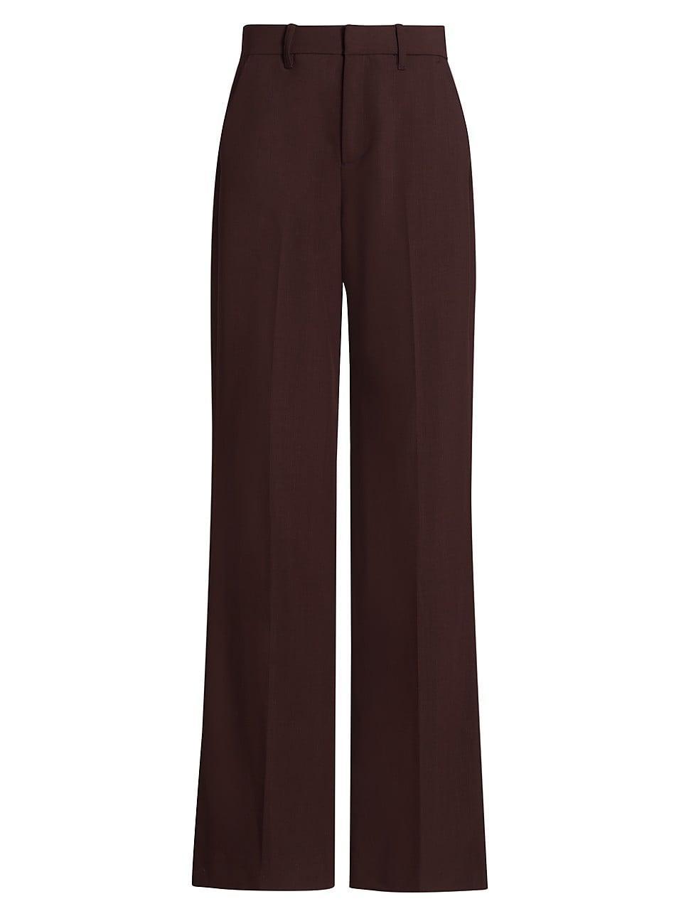 Womens Hirsh Wool-Blend Straight-Leg Pants Product Image