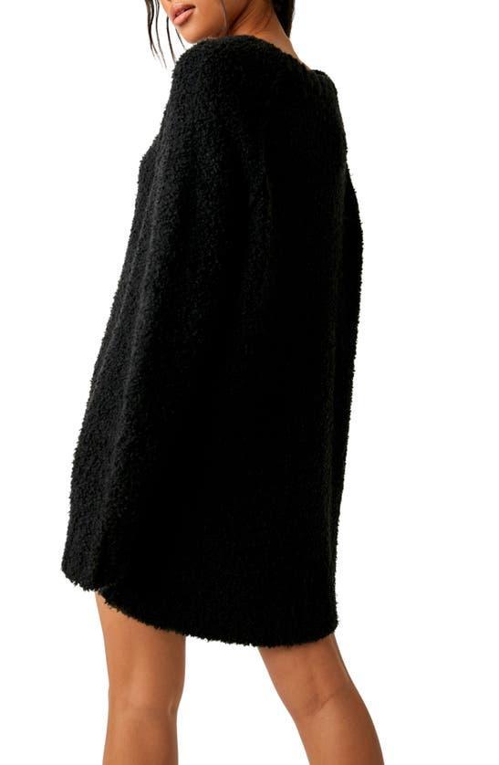 Teddy Sweater Tunic In Black Product Image