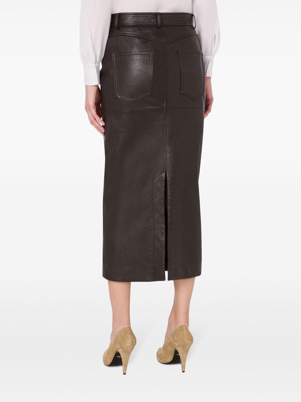 pencil leather midi skirt Product Image