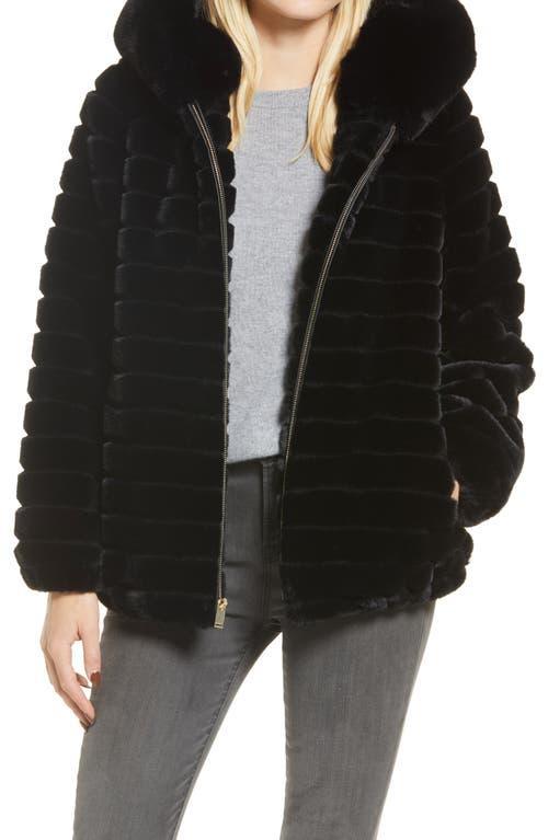 Gallery Hooded Faux Fur Jacket Product Image