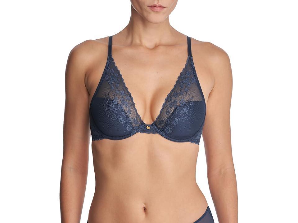 Natori Cherry Blossom Convertible Contour Underwire (Night Blue) Women's Bra Product Image