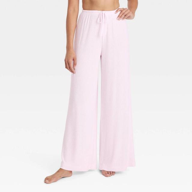 Womens Cozy Ribbed Wide Leg Pants - Auden XXL Product Image