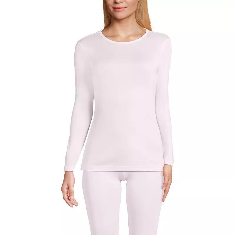 Womens Lands End Silk Interlock Crewneck Undershirt Product Image