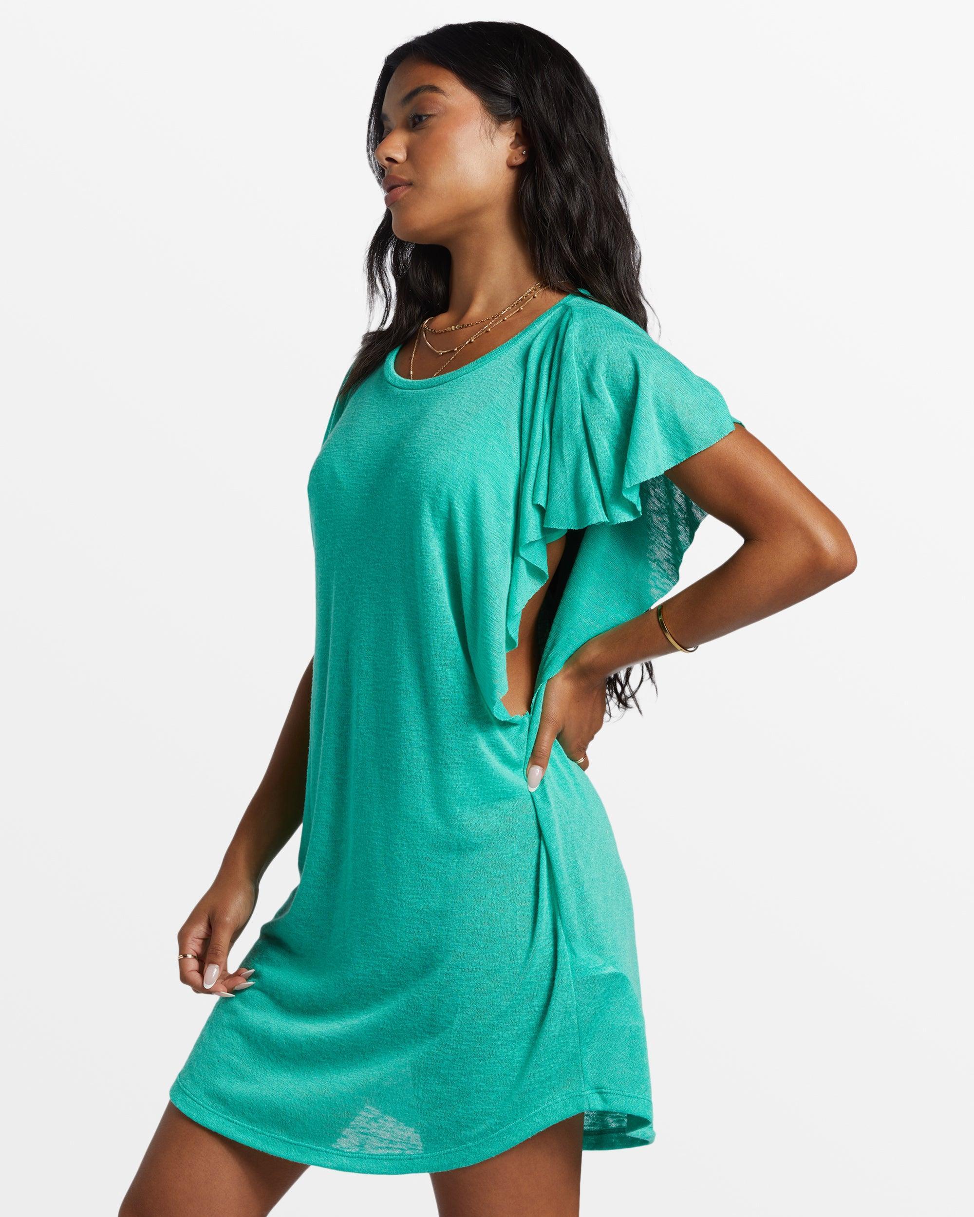 Out For Waves Cover-Up Dress - Tropical Green Female Product Image