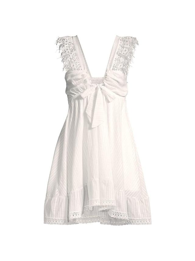 Womens Farrah Lace Trim Mini Dress Product Image