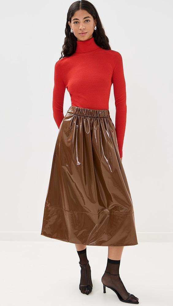 Tibi Lightweight Stretch Patent Skirt | Shopbop Product Image