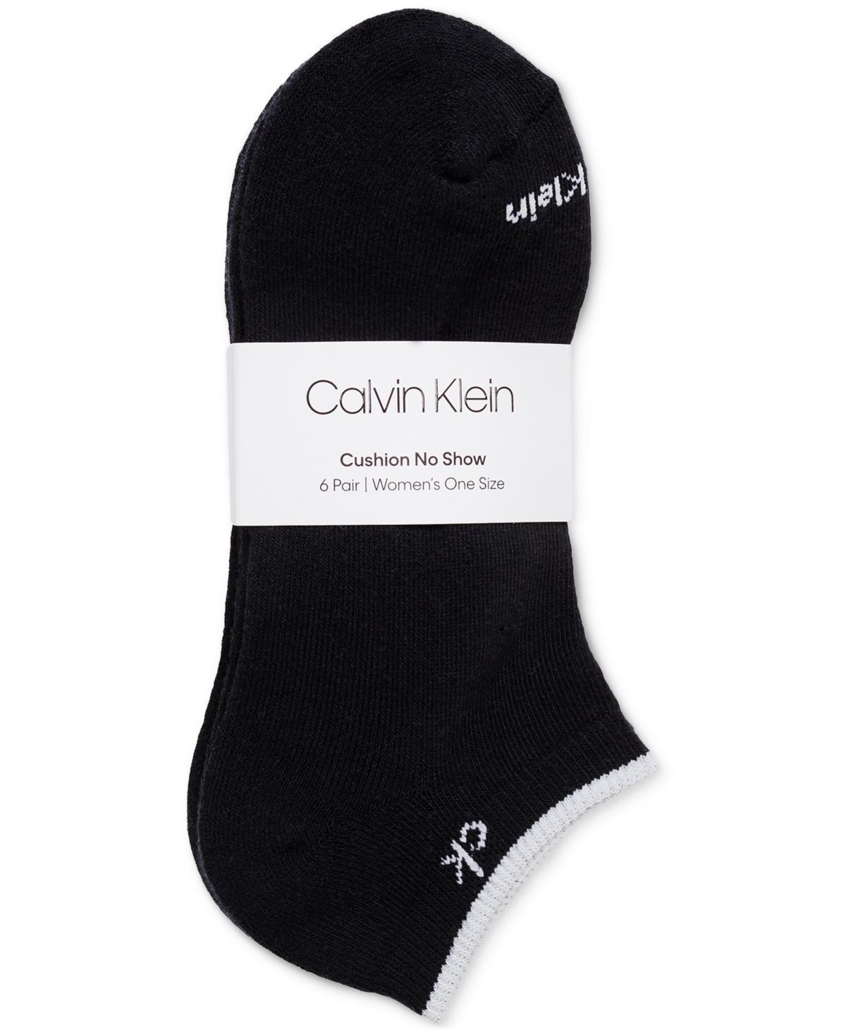 Calvin Klein Womens 6-Pk. Performance Cushion No-Show Socks Product Image