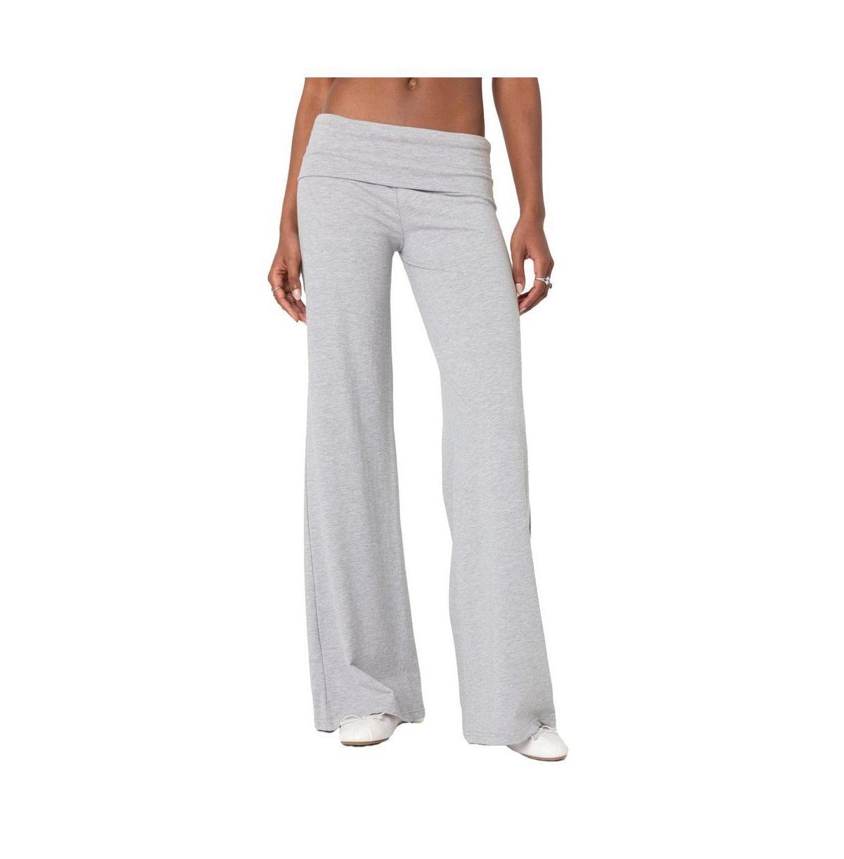 Edikted Womens Wide leg fold over pants Product Image