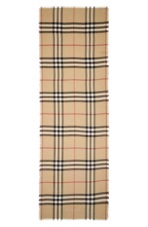 Womens Reversible Check Wool-Silk Scarf Product Image