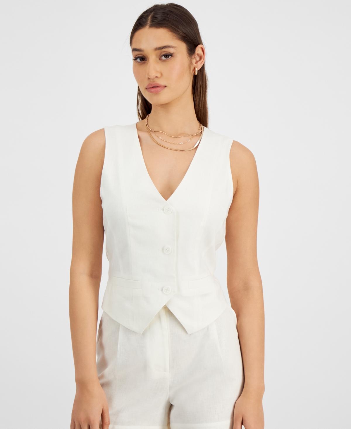 Steve Madden Womens Selene V-Neck Three-Button Vest product image