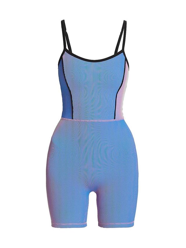 Womens Holographic Scoopneck Romper Product Image