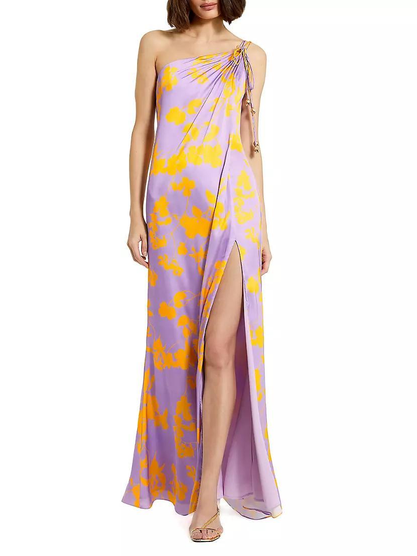 Floral One-Shoulder Maxi Dress Product Image