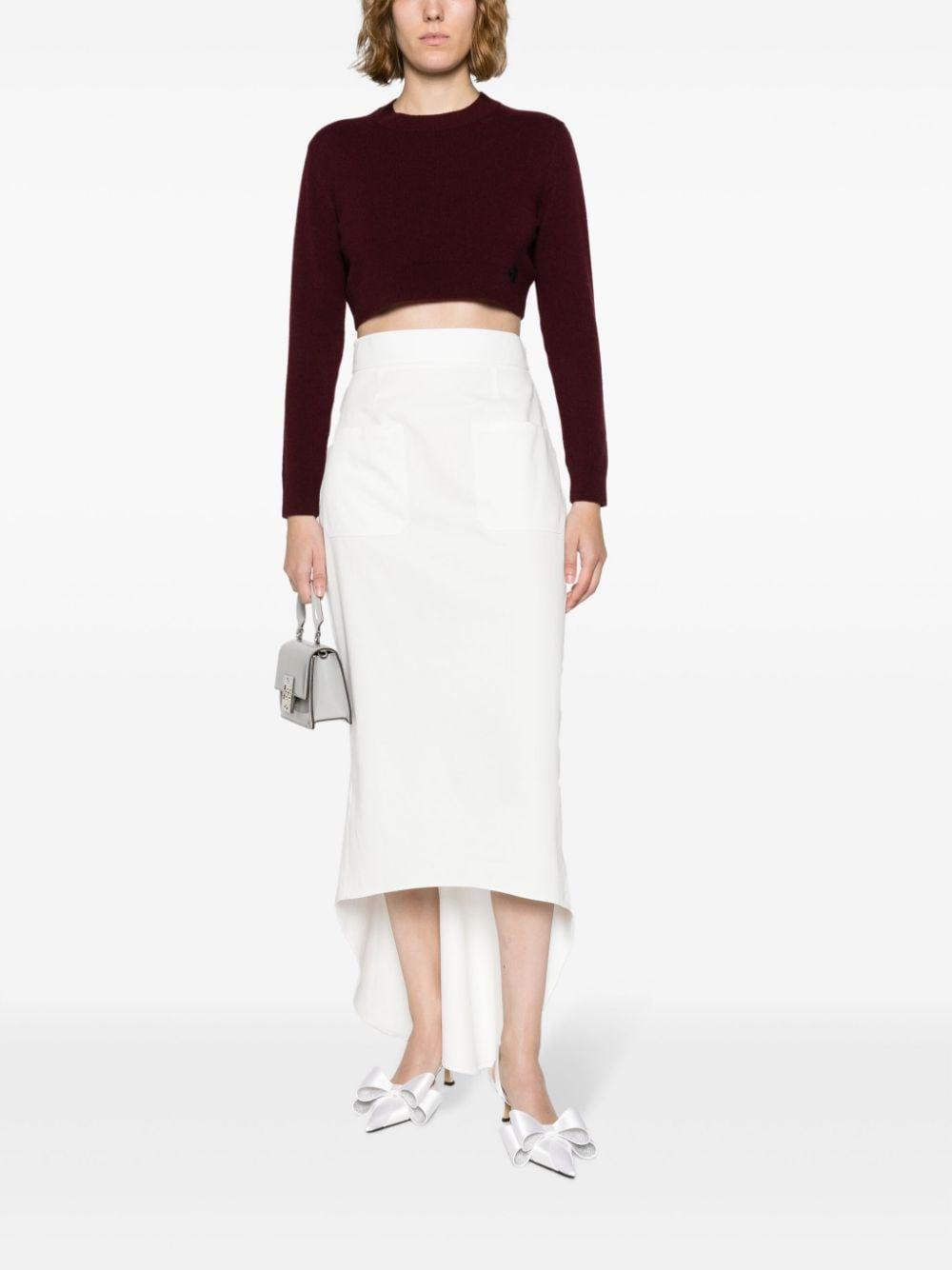 Midi With Pockets In White Product Image