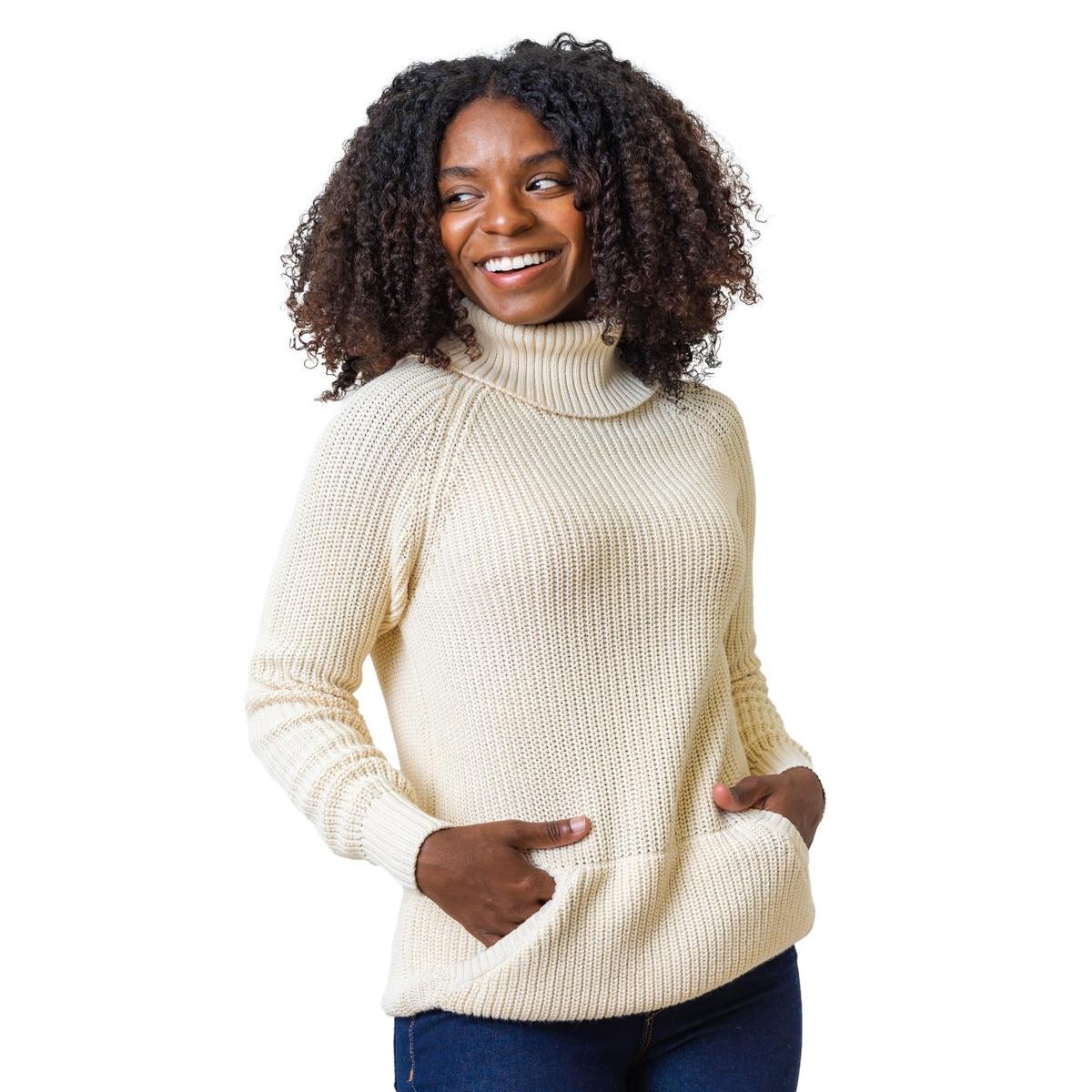 Hope & Henry Womens Ribbed Turtleneck Sweater product image