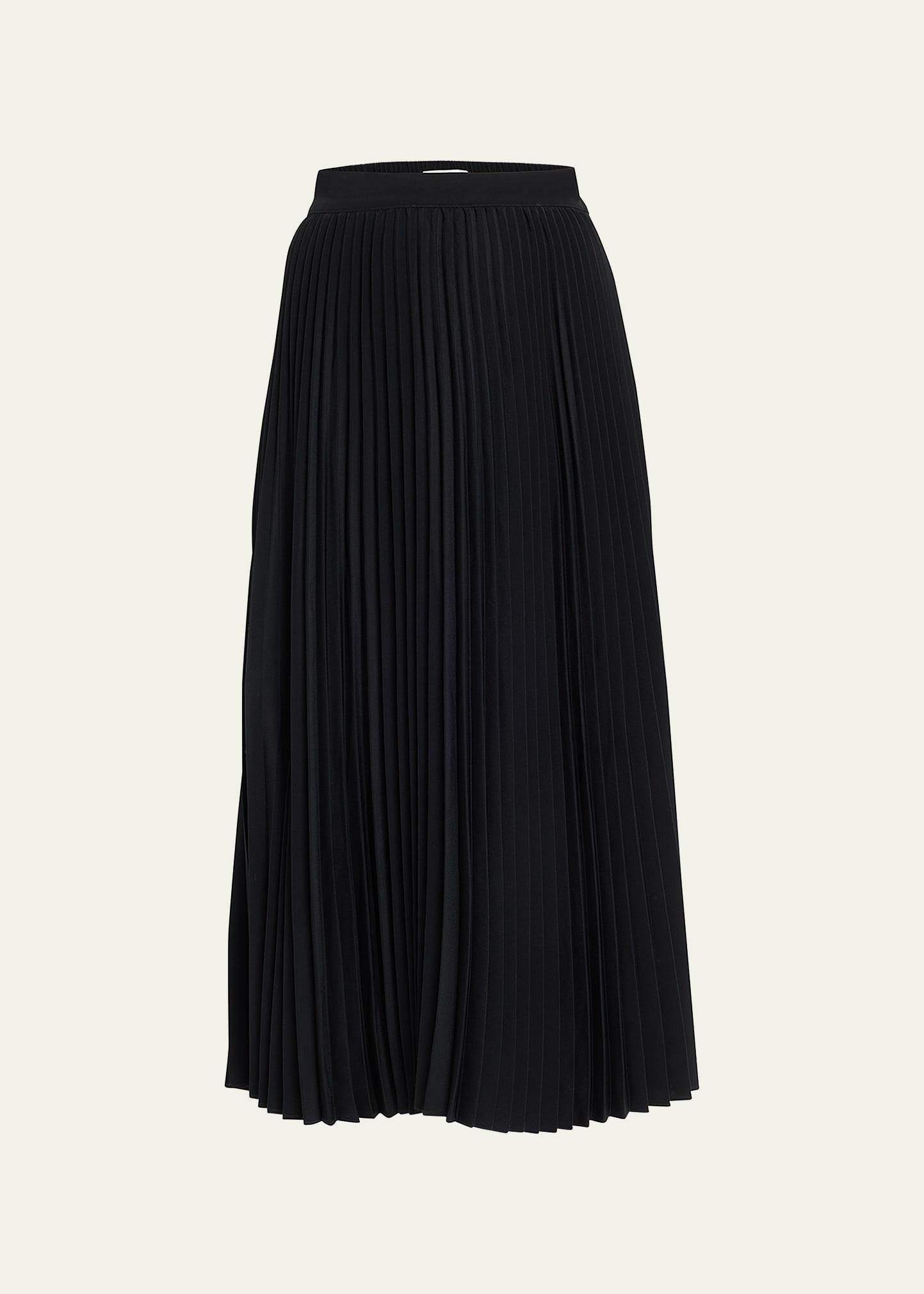 Womens Essentials Elastic-Waist Pleated Skirt Product Image