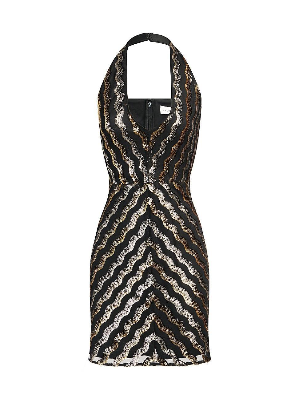 Womens Nidya Sequined Halterneck Minidress Product Image