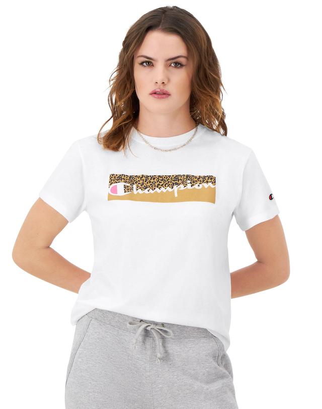 Champion Womens The Classic Logo-Patch T-Shirt Product Image