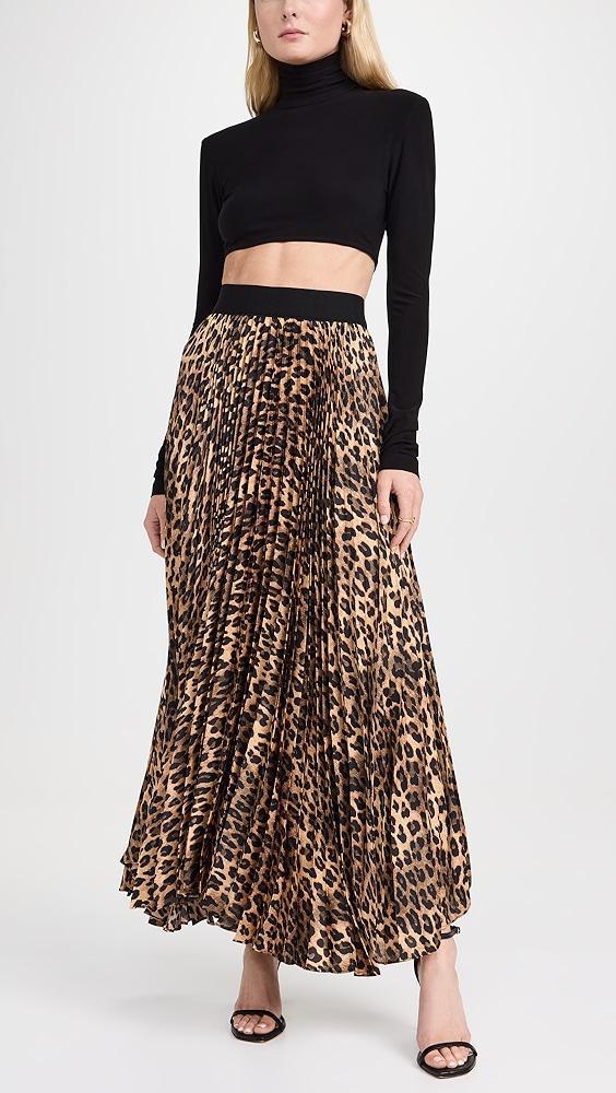 alice + olivia Katz Pleated Maxi Skirt | Shopbop Product Image