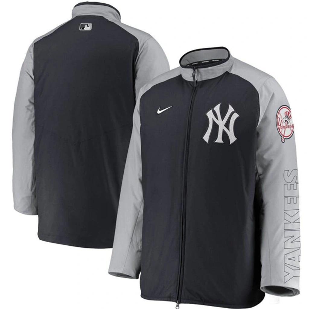 NIKE Navy New York Yankees Authentic Collection Dugout Full-zip Jacket In Navy,gray Product Image