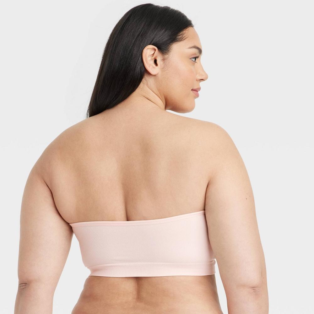 Women's Seamless Lightly Lined Bandeau Bra - Auden™ Pink M Product Image